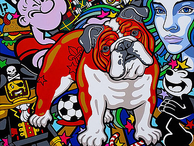 oxana prantl art kunst walentowski bulldog popeye