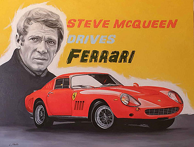 Luigi Muto - Steve Mc Queen drives Ferrari