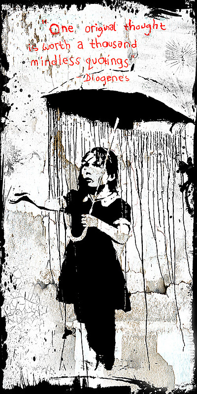 Micha Baker - Hommage Umbrella Banksy