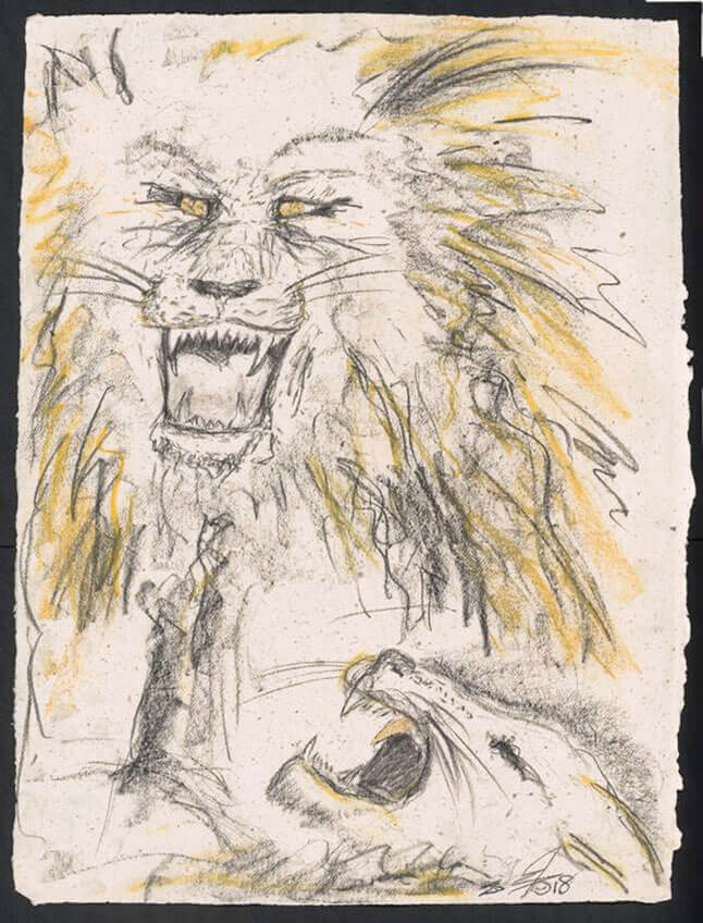 Francis Fulton Smith Kunst Art Walentowski Lion Löwe