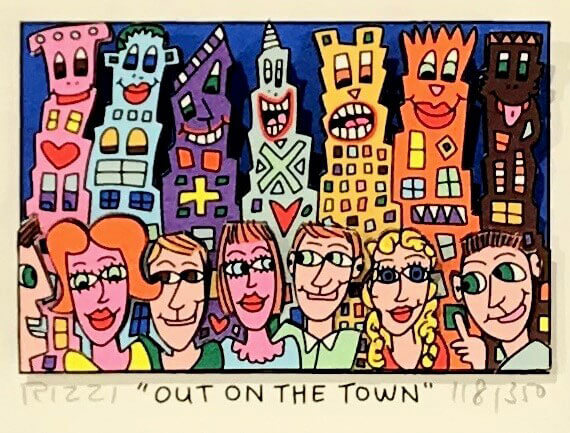 Exklusivbild "Out on the town" von James Rizzi