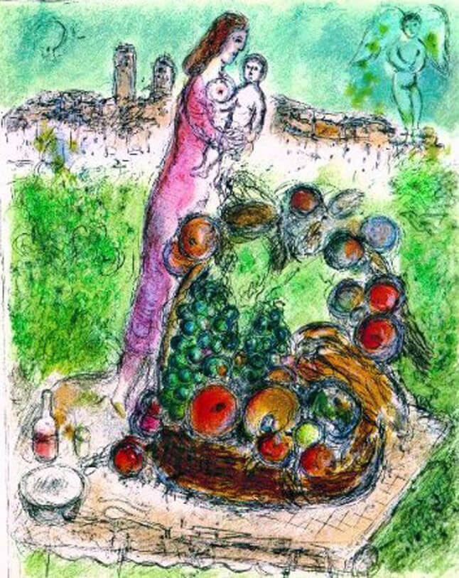 marc chagall art kunst walentowski mother mutter obst vegetables