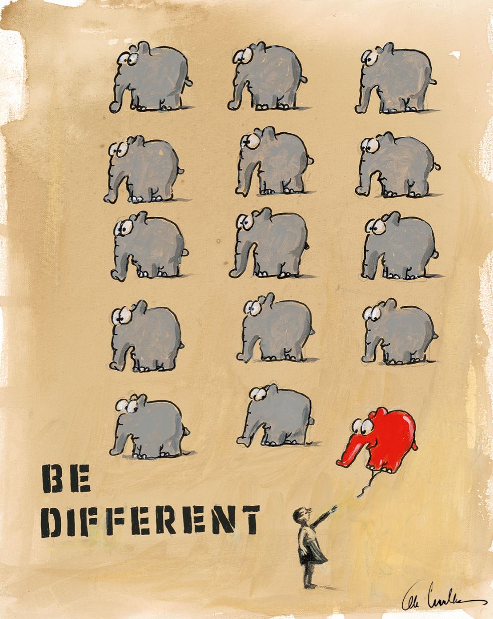Be Different Banksy - Otto Waalkes