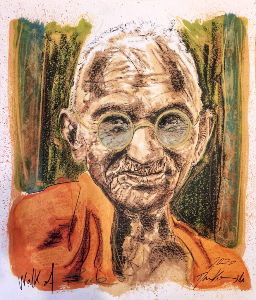 thomas jankowski mahatma gandhi 50x70 walentowski galerien