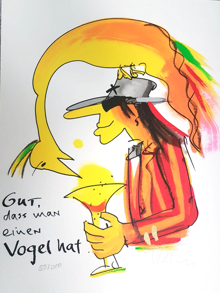 udo lindenberg vogel hat 42x56 walentowski galerien