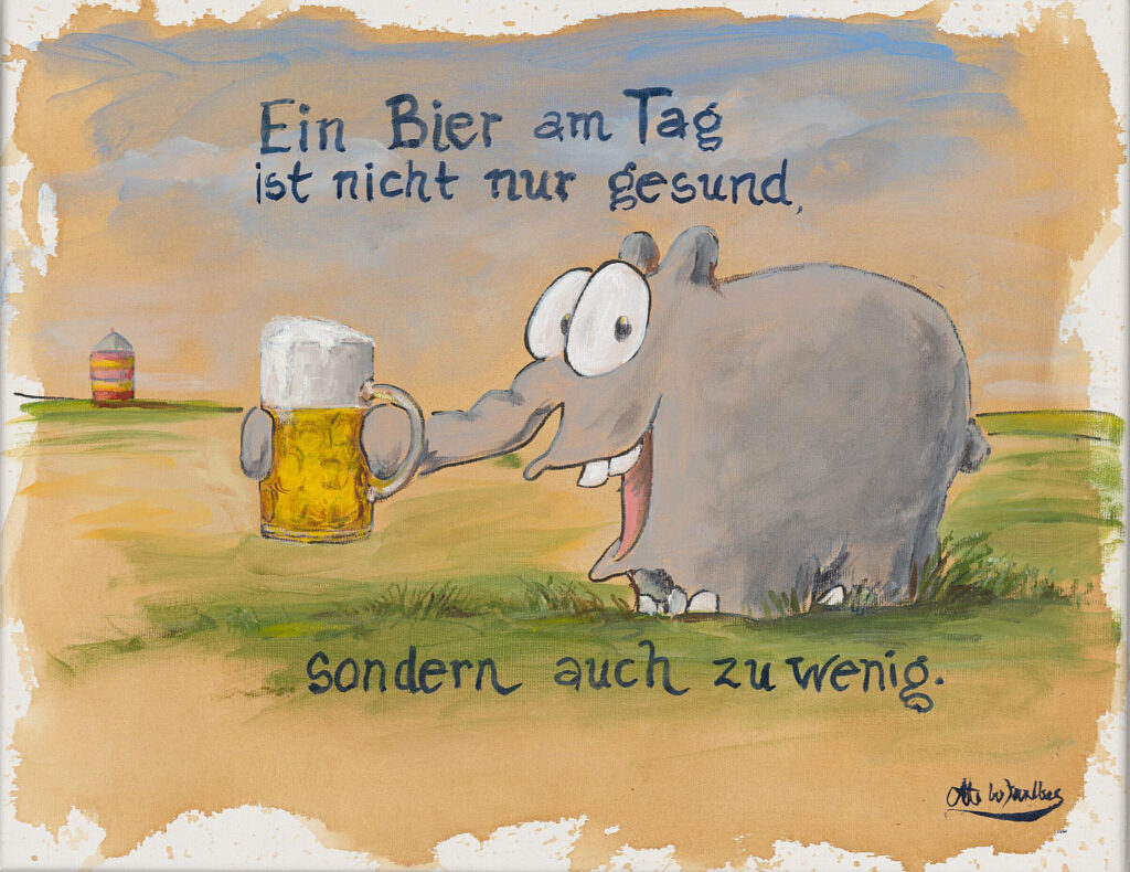 csm Otto Waalkes Ein Bier Am Tag UNIKAT 40x50 walentowski galerien 9571266dca